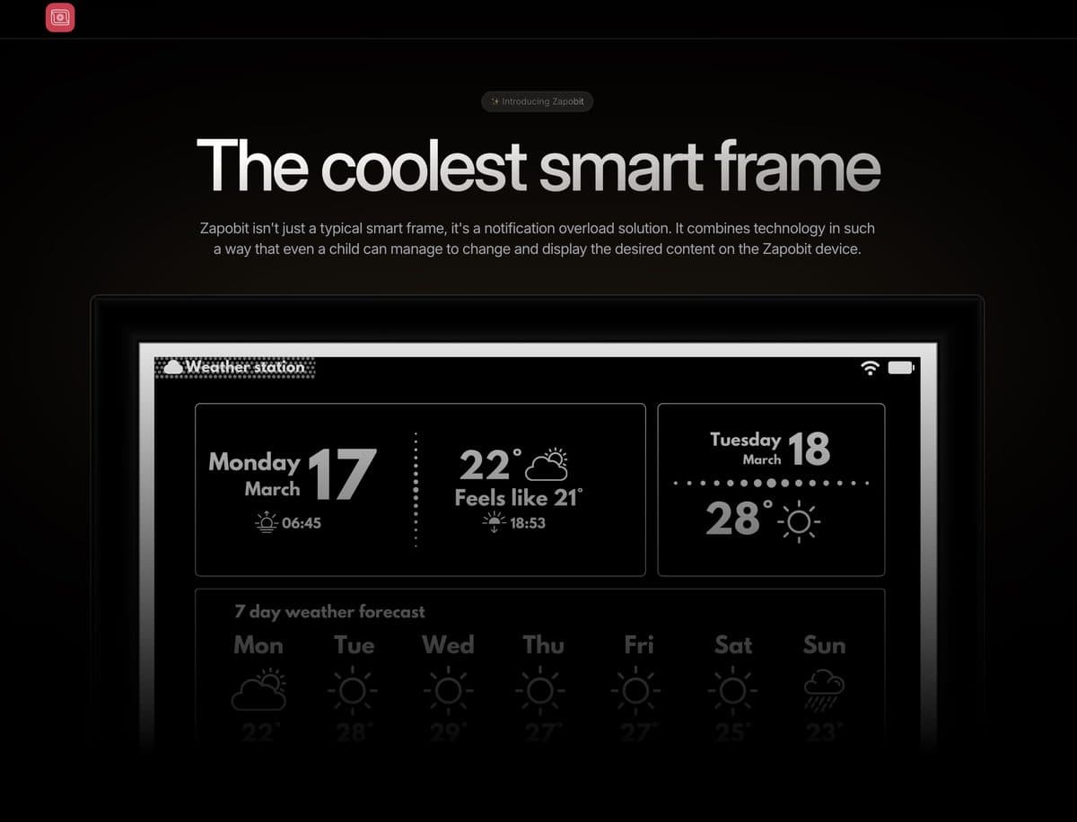 Zapobit website homepage screenshot